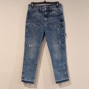 a.n.a High Rise Straight Cropped Jeans Size 6